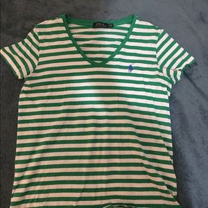 Polo by Ralph Lauren striped v neck top